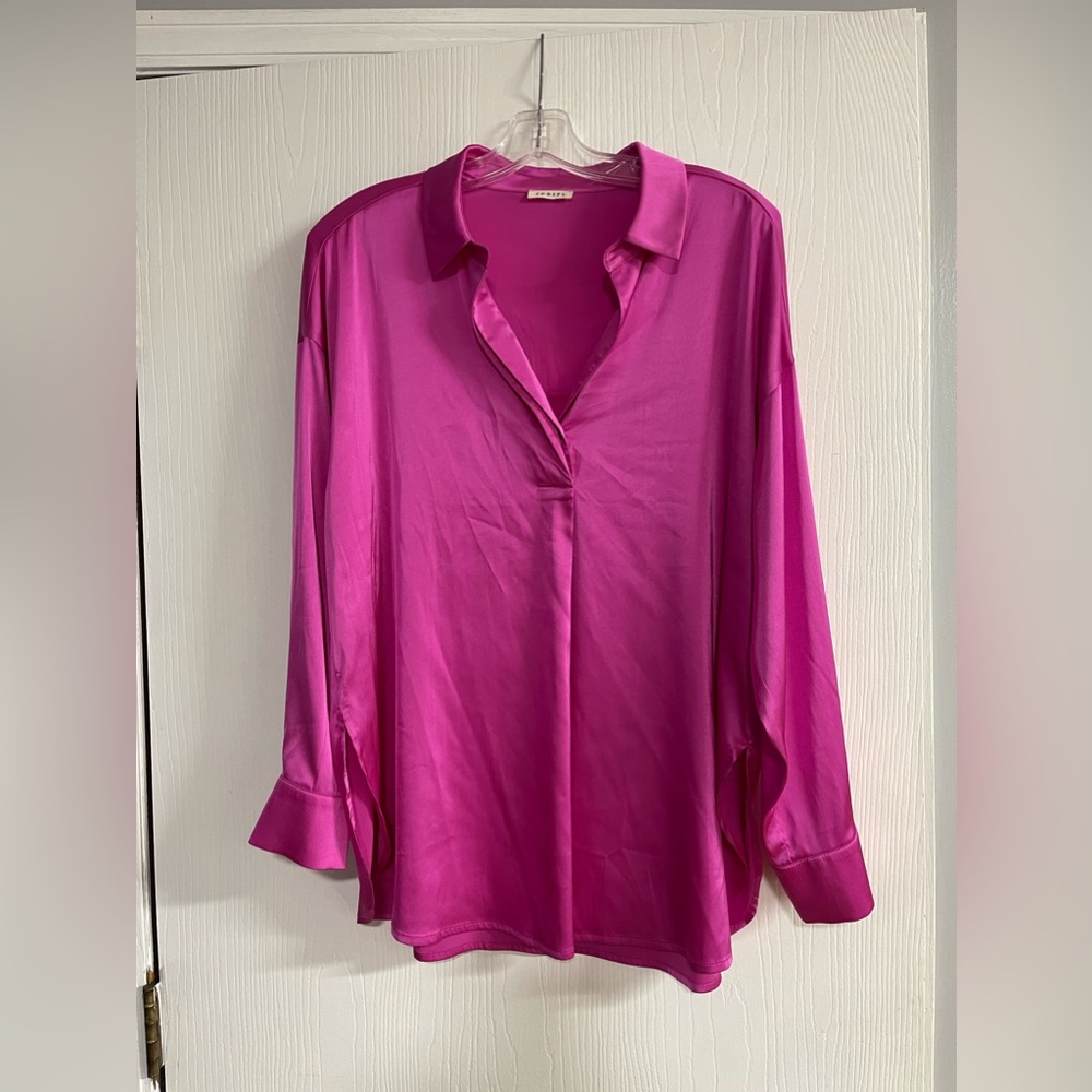 LUXURIOUS Silky Pink Blouse